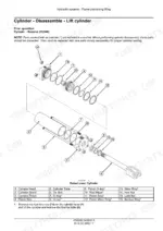 Case IH Early Riser 1225 lift cylinder exploded view diagram with parts list for disassembly and seal replacement.