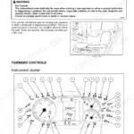Case IH Farmall 115C instructor seat safety instructions and instrument cluster controls diagram with numbered indicators.