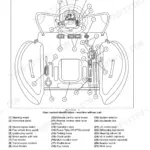 Case IH Farmall 110A–140A operator controls diagram for machines without a cab.