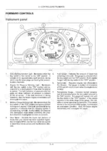 Case IH Farmall 30B, Farmall 35B instrument panel diagram and indicator light descriptions for forward controls.