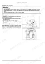 Case IH FARMALL 30C, FARMALL 35C engine starting procedure, key switch, shuttle lever, PTO, and clutch pedal diagrams.