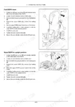 case-ih-farmall-to-55c-tractor-operator-manual-48115974-procedures-156.webp Case IH FARMALL 45C, FARMALL 55C procedures for folding and raising the ROPS safety frame with diagrams.