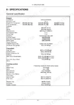 Case IH Farmall 50A-70A engine, capacity, and cooling system technical specifications table