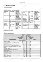 Case IH Farmall 55A-75A operator manual – maintenance consumables table and flexible maintenance chart
