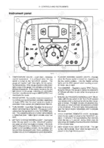 Case IH Farmall 40B CVT, 45B CVT, 50B CVT instrument panel diagram and indicator light descriptions.