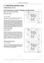 Case IH FARMALL 40B CVT, 45B CVT, 50B CVT CVT transmission controls, response, speed range, and 4WD switch diagrams.