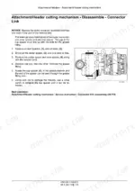 Case IH HDX122, HDX142, HDX162, HDX182, Sickle Header: Disassembly procedure and exploded view of connector link bearings.