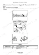 Case IH HDX122, HDX142, HDX162, HDX182, Sickle Header: X-010 knife speed sensor connector diagram and pinout table.