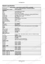 Case IH HDX122, HDX142, HDX162, HDX182, Sickle Header general specification table for cutterbar, reel, auger, and rolls.