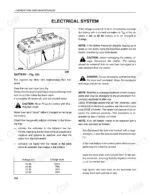 Case IH JX80U, JX90U, JX100U battery maintenance diagram, charging instructions, and voltage charge level table.