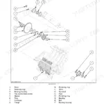 Case IH LB324–LB434 Square Baler exploded view diagram of the product feeding rotor assembly.