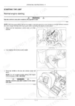 Case IH Magnum 225-335 manual: Normal engine starting procedure, transmission park, inching pedal, and throttle controls.