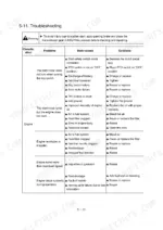 Case IH MAXXFARM 60 troubleshooting table for engine starting, irregular revolution, and sudden stopping issues.