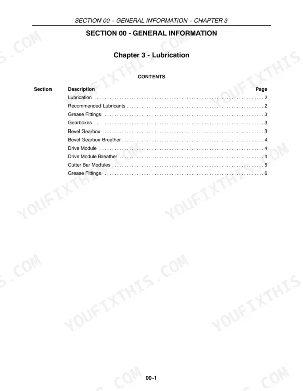 Case IH MDX disc mower lubrication intervals – gearboxes, modules, and fittings
