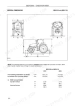 Case IH Maxxum MXU100–MXU135 general dimensions diagram and fender width specifications.