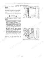 Case IH MXU100-MXU135 tractor manual: 50-hour maintenance procedure for cleaning radiator, oil cooler, and AC condenser.