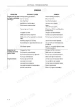 Case IH MXU100-135 tractors engine troubleshooting table for starting issues, stalling, and engine knocking problems.