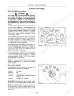 Case IH MXU115, MXU130 engine starting procedure, grid heater operation, and key start switch positions diagram.