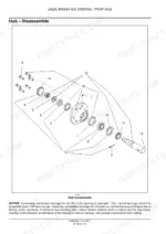 Case IH Precision Hoe 800, Precision Air Hoe Drill front axle hub disassembly exploded view diagram and components.