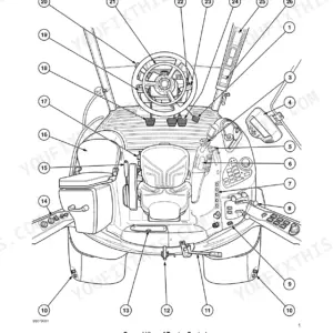 Case IH Puma 125-155 Multicontroller tractor operator manual – cab controls layout diagram