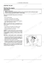 Case IH Puma 140, 150, 165 engine starting procedure and cold weather ignition switch diagram.