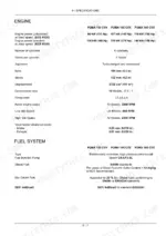 Case IH Puma 130-160 CVX engine and fuel system technical specifications table.