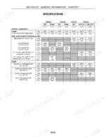 Case IH RBX-series round baler specifications table: overall dimensions, width and height.