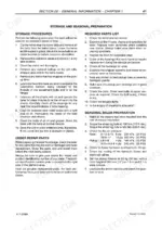 case-ih-rbx453-rbx463-round-baler-repair-manual-6-71270en-procedures-43.webp Case IH RBX453, RBX463 storage and seasonal preparation procedures, parts list, and tire pressure specifications.