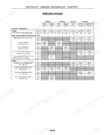 Case IH RBX453-563 specifications table for overall baler length and height dimensions