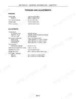 Case IH RBX453-563 torque specifications and adjustment settings table for baler components