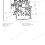 Case IH S8000 Engine sectional view showing numbered bolt locations for cylinder head, crankshaft, and main bearings.