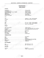Case SBX520–SBX550 Square Baler specifications table for PTO, tires, pickup, and bale chamber.