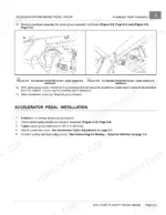 Case IH Scout Utility Vehicle accelerator pedal removal and installation procedures with hardware diagrams.