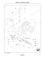 Case IH SDX30, SDX40 exploded view diagram of the caster wheel assembly and hub components.