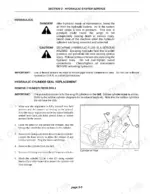 Case IH SDX30, SDX40 hydraulic cylinder seal replacement procedure and vise diagram for wing lift cylinders.