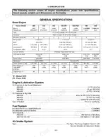 Case IH Steiger 280-530 Series Tractor general engine, lubrication, fuel, and air intake system specifications table.