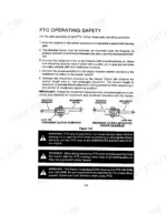 Case IH Tractor PTO operating safety procedures, drawbar clevis diagrams, and PTO warning labels.