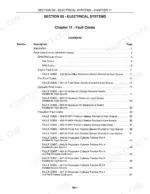 Case IH WD1903, WD2303 electrical systems fault code table of contents for engine, fuel, hydraulic, and propulsion codes.