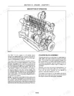 Case IH WDX1902, WDX2302 engine diagram showing CNH 7.5L cylinder block assembly and operation description.