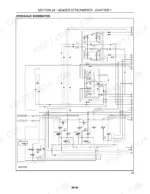 Case IH WDX1902, WDX2302 hydraulic schematic diagram for header attachment systems including accumulators and valves.