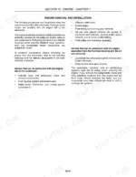 Case WDX901–WDX1701 engine removal and installation procedures, listing components serviceable in-frame.
