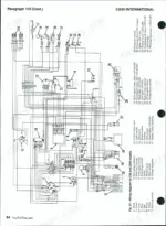 Case/international 235, 235H, 245, 255, 265, 275 electrical wiring diagram showing battery, alternator, and light circuits.