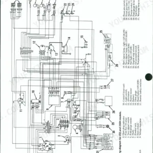 Case/international 235, 235H, 245, 255, 265, 275 electrical wiring diagram showing battery, alternator, and light circuits.