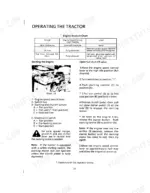 Case International 433-833 tractor manual: Engine break-in chart, starting procedures, and control lever diagram.