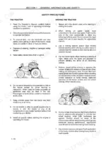 Case MAXXUM 110-140 Pro Tractors safety precautions for tractor operation, driving on roads, and braking procedures.