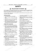 Case RB454, RB464 round baler safety procedures for towing, operating, and servicing equipment.