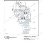 Case TX130, TX140, TX170 powershift gearbox assembly cross-section diagram showing clutch and shaft components.