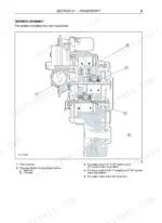 Case TX130, TX140, TX170 powershift gearbox assembly cross-section diagram showing clutch and shaft components.
