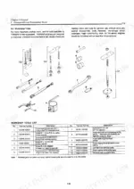 cf5ab666-b-procedures-19 Yanmar 2TM, 3TM, 4TM workshop tools list and diagrams for engine disassembly and reassembly procedures.