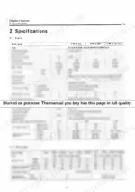 cf5ab666-b-specs-8 Yanmar 2TM, 3TM, 4TM engine and marine gear technical specifications table including displacement, output, and dimensions.